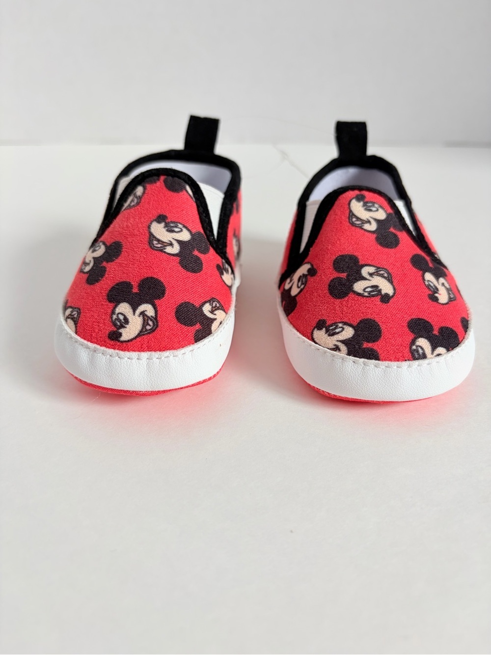 Disney Baby Infant Shoes Mickey Mouse First Walker Red Black Size 3 6 Months - Picture 4 of 10